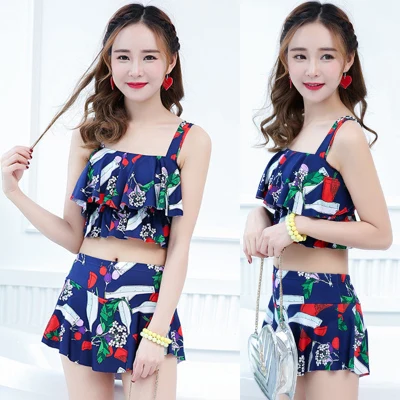 2018 Новый плюс размер купальный костюм из двух частей Танкини одежда для плавания