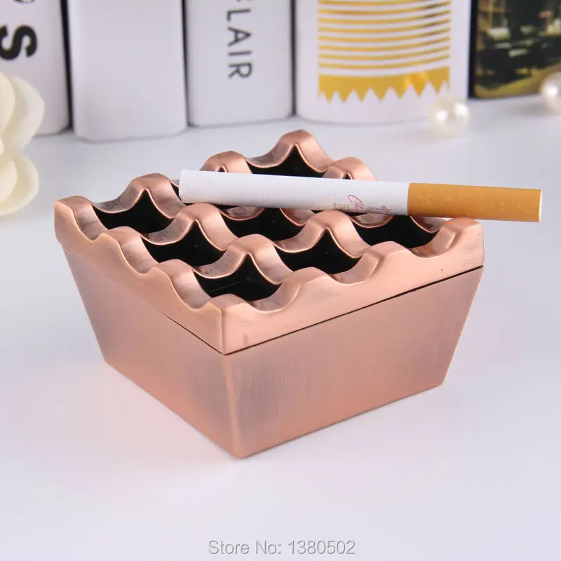 Горячая мода бронзовый цвет старинные пепельница металл ремесла стол украшения