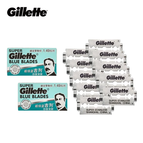 Лезвия Gillette Super Blue для бритья 5 лезвий 2 упаковки