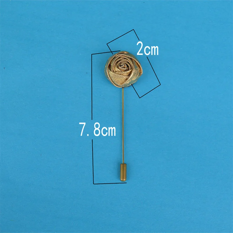Модная бутоньерка для костюма ручной работы с золотыми розами и лацканами