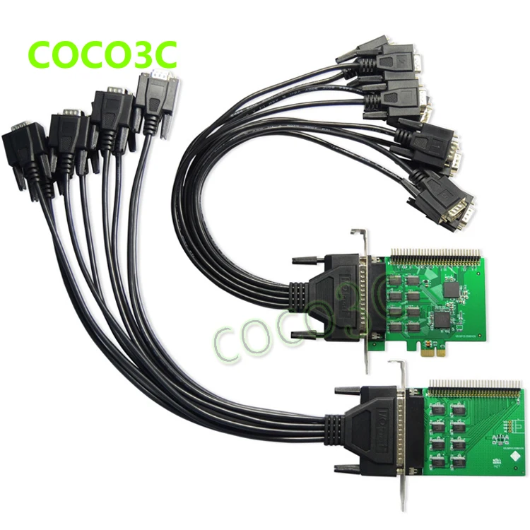 16 Ports RS-232 PCI Express controller card PCIe to multi Serial DB9 converter for Industrial automation XR17V358 Chipset | Компьютеры и