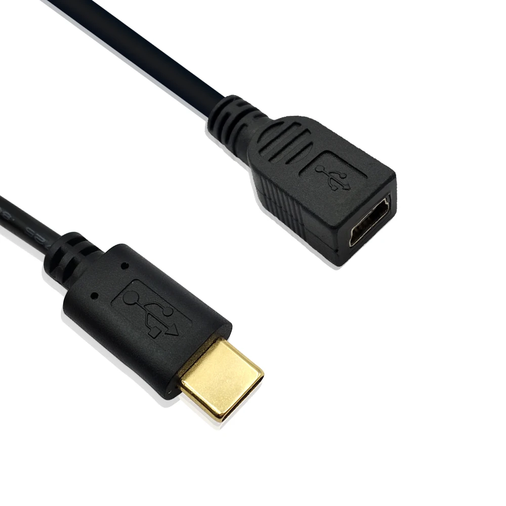 Danspeed Female-Male F/M USB 2 0 Mini-USB 3 1 type C кабель для передачи данных 5-контактный разъем Длина