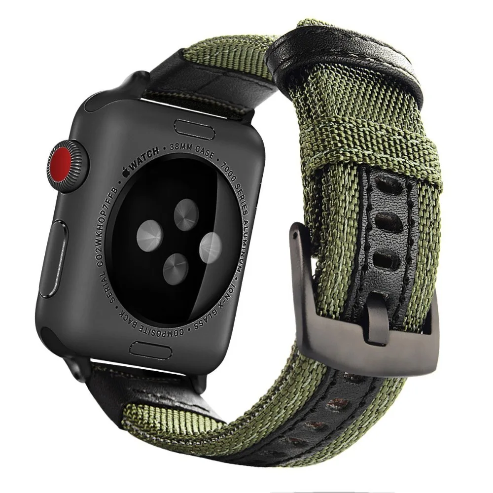 Тканый нейлоновый ремешок для Apple Watch Series 5 4 3 2 1 38 42 мм часов 40 44 iWatch Edition Замена