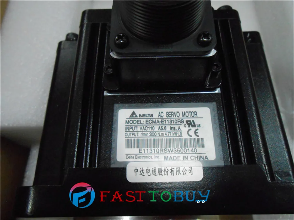 

Delta AC Servo Motor 220V 1KW 4.77NM 2000rpm 130mm ECMA-E11310RS with Keyway oil seal New