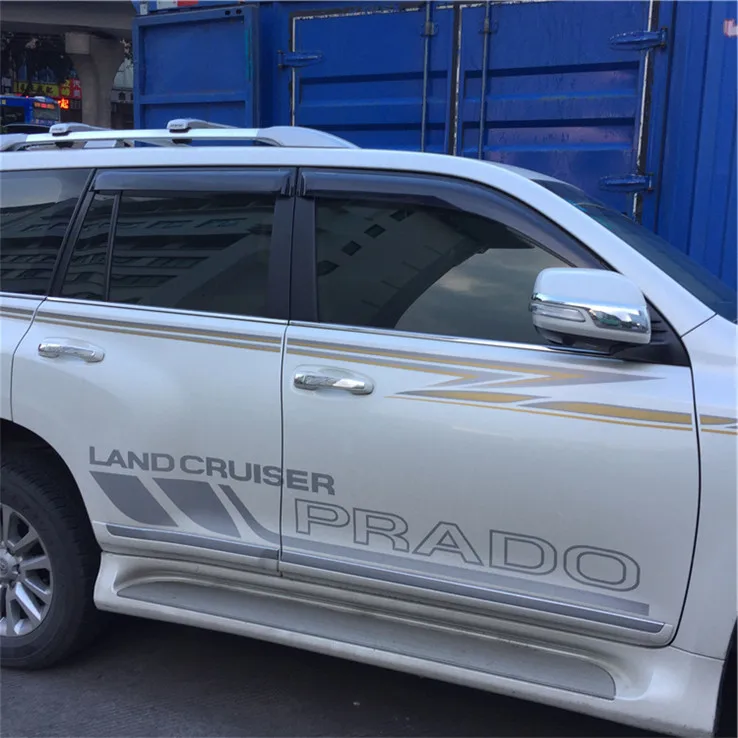 Для Jade династии Prado Пластик Окно Visor Vent Оттенки Защита от солнца дождь дефлектор гвардии для Toyota Land Cruiser Auto Интимные аксессуары