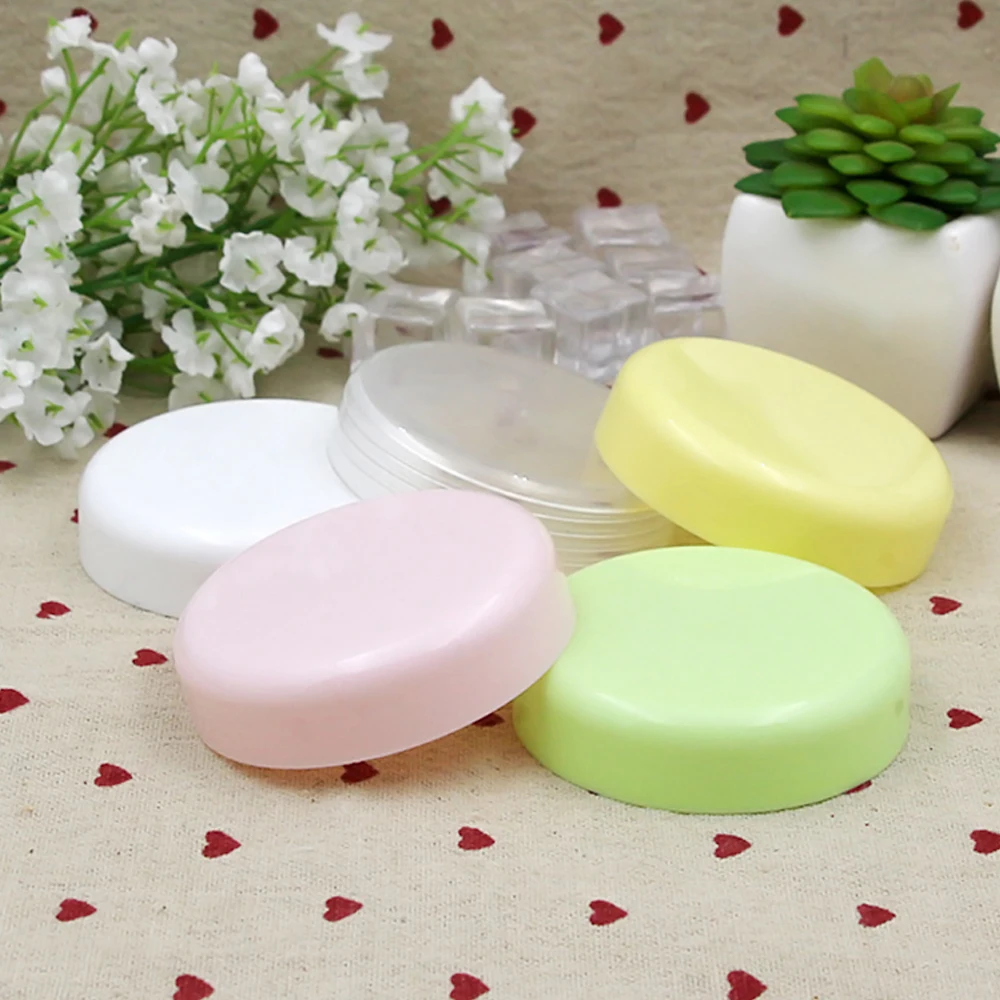

60Pcs 50g/100g Refillable Sample bottles Plastic Empty Makeup Jar Pot Travel Face Cream Lotion Cosmetic Container Round Boxes