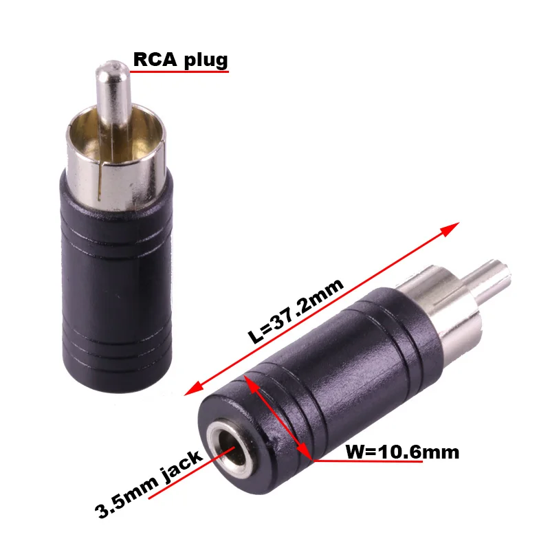 2 шт. разъем RCA папа мама 1/8 мм|Соединители| |