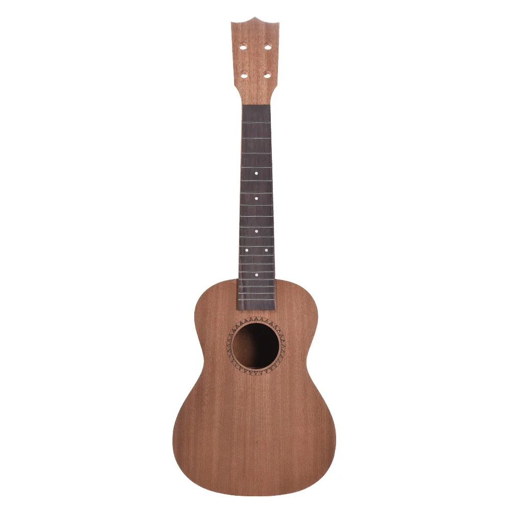 Концертная Гавайская гитара Ukelele Гавайская гитара diy21''23'26 ''комплект Sapele Дерево корпус палисандр Гриф W/колышки Струнный мост Гайка Набор