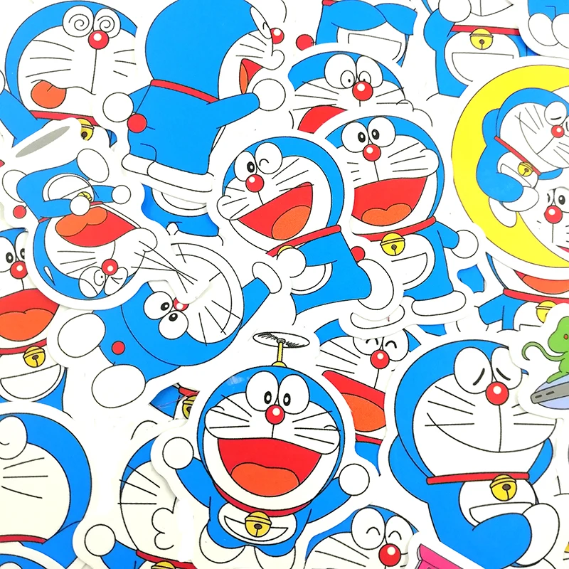 30 шт./лот мультфильм Дораэмон аниме наклейки Jingle кошки для ноутбука скейтборда