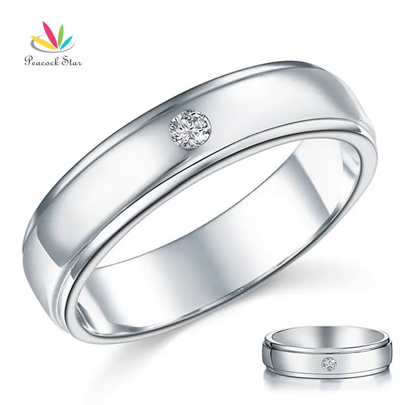 

Peacock Star Round Cut Men's Wedding Band Solid Sterling 925 Silver Ring Jewelry CFR8067