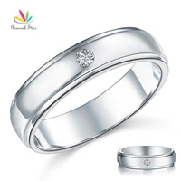 peacock star round cut mens wedding band solid sterling 925 silver ring jewelry cfr8067