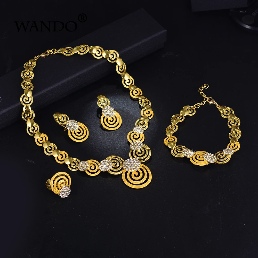 WANDO ювелирные изделия цвет эфиопского золота 24k яркость для