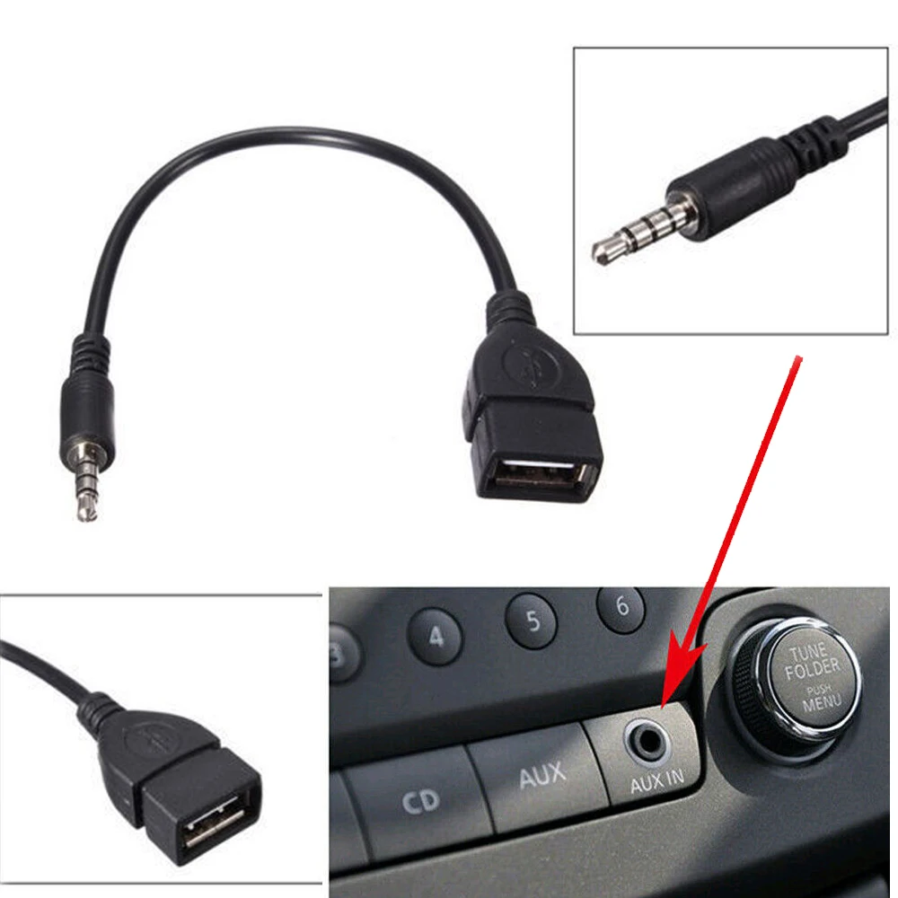 1 шт. USB мама до 3 5 мм аудио AUX разъем к 2 0 кабель конвертер адаптер для большинства