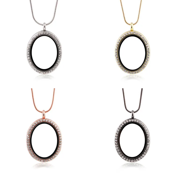 10 шт./лот Кристальные геометрические овальные кулоны с овальной памятью