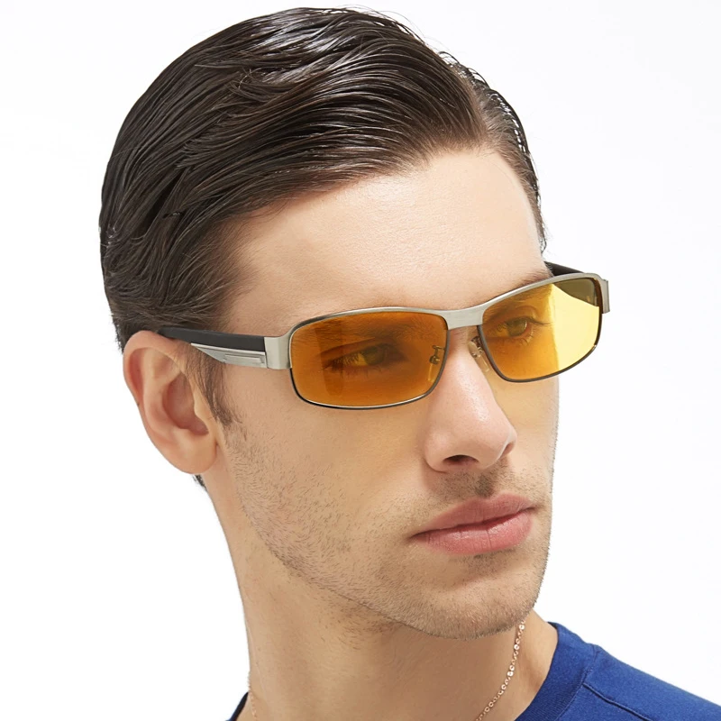 

LVVKEE Day and night Polarized Driving Sunglasses Men's Fashion drive car Sun Glasses For Female / Male Metal Frame Sun Glasses