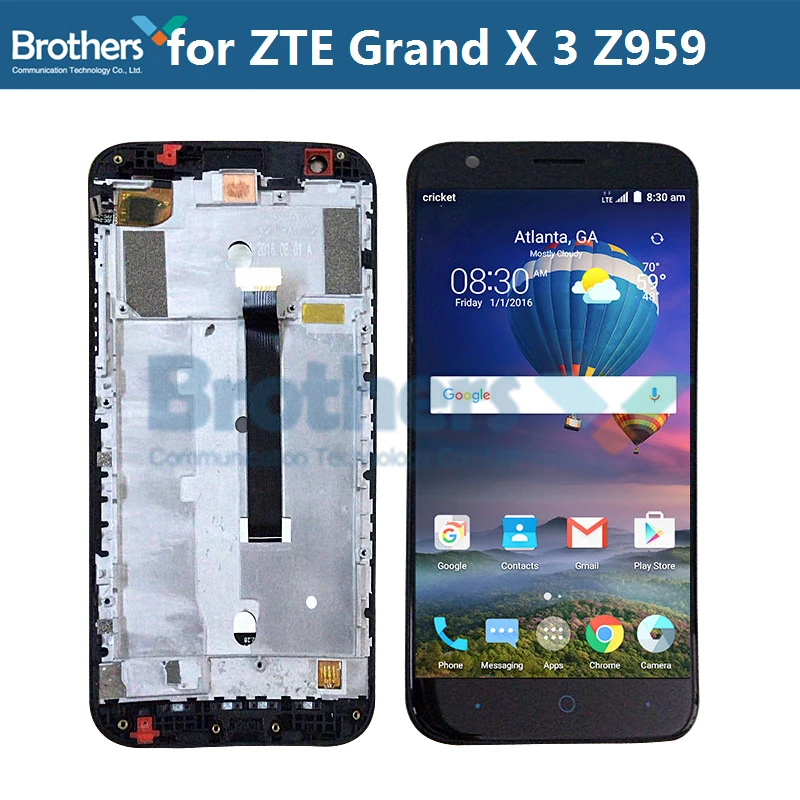 lcd screen for zte grand x 3 z959 lcd display for zte z959 lcd assembly touch screen digitizer phone replacement tested original free global shipping