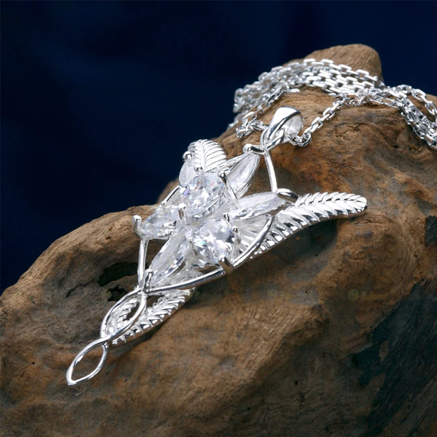 LOTR Arwen Evenstar S925 серебряная подвеска ожерелье Elf Nekclace серебряные ювелирные изделия