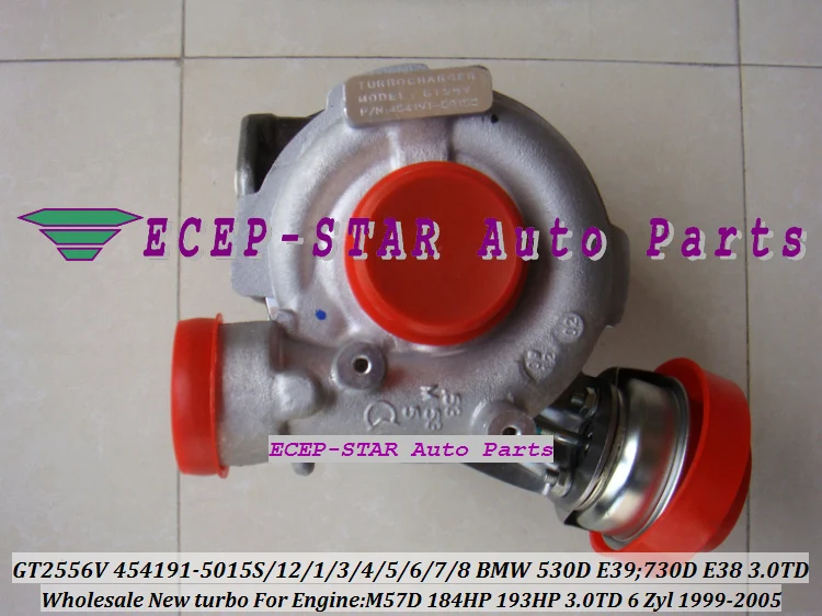 GT2556V 454191-5015S 454191 454191-5012S турбокомпрессор турбины для BMW 530D E39 730D E38 1999-05 3.0L D M57D D30 M57 193HP
