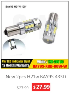 1 шт. H21W BAY9s 433D 120 градуса 10 светодиодный лампы для резервного копирования Фары заднего хода задний противотуманный фонарь Автомобильные стояночные огни указатель поворота светильник белого цвета
