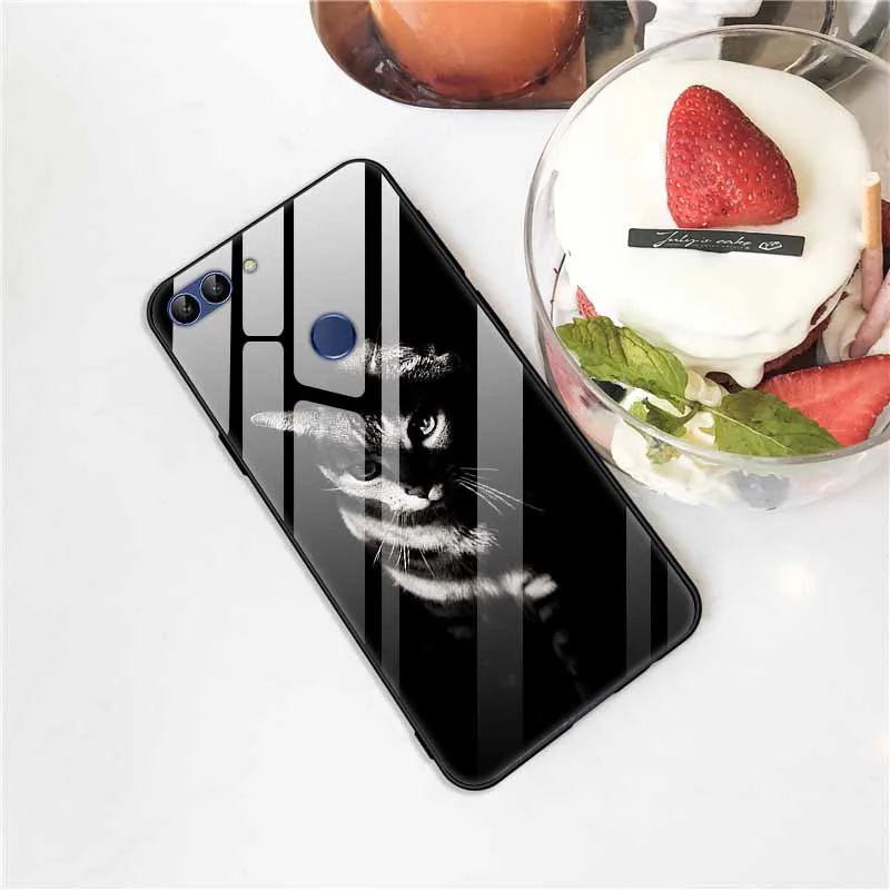 Чехол из закаленного стекла для Huawei P Smart 2018 Мягкий бампер 3D печать чехол FIG-LX1