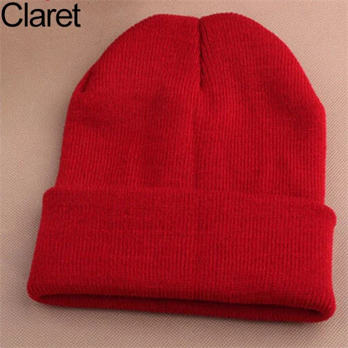

Men Women Beanie Knit Cap Hip-Hop Winter Warm Elastic Wool Yarn Cuff Hat