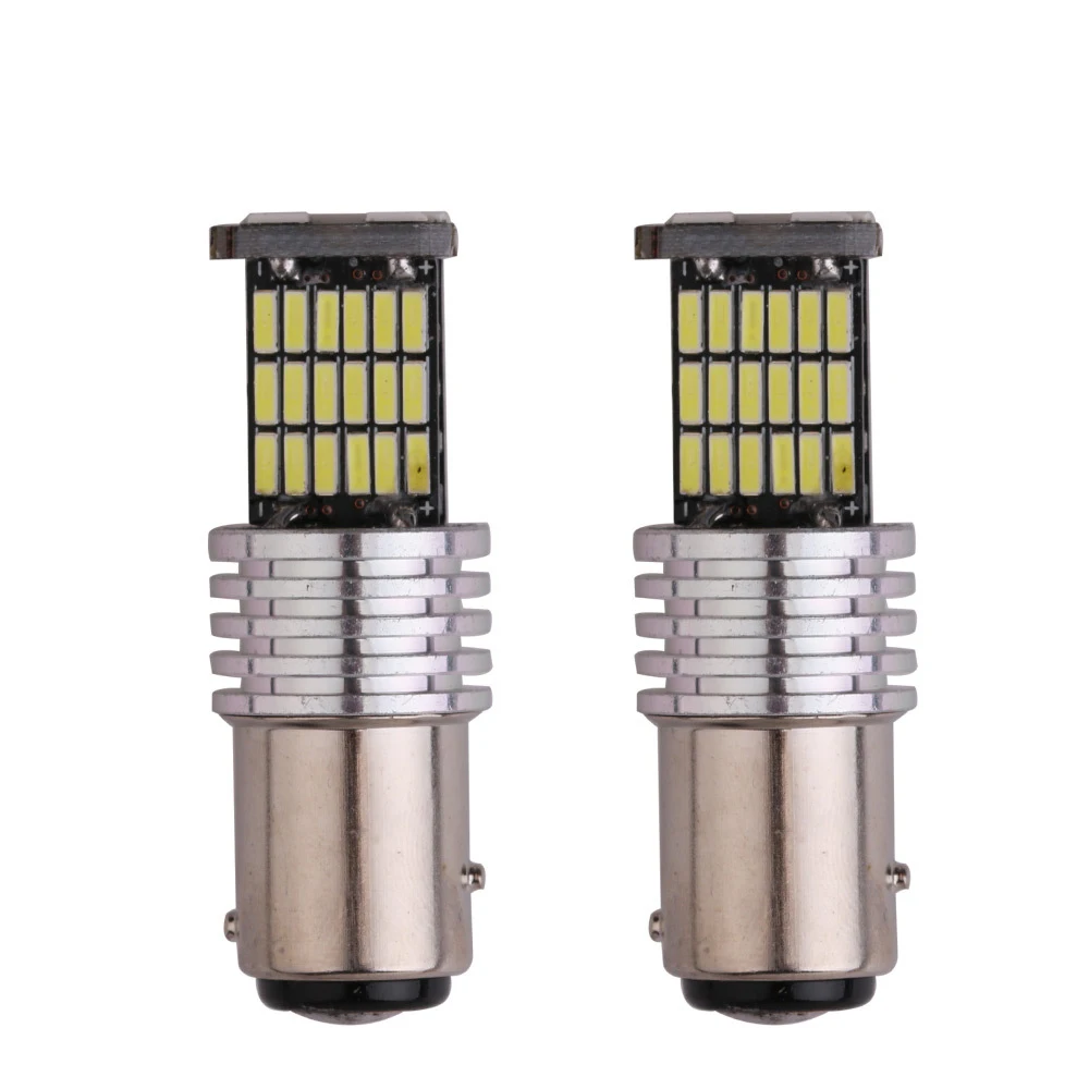 100 шт. 1156 BA15S P21W W16W T20 45SMD 4014 LED CANBUS без ошибок Автомобильная Хвостовая лампочка стоп