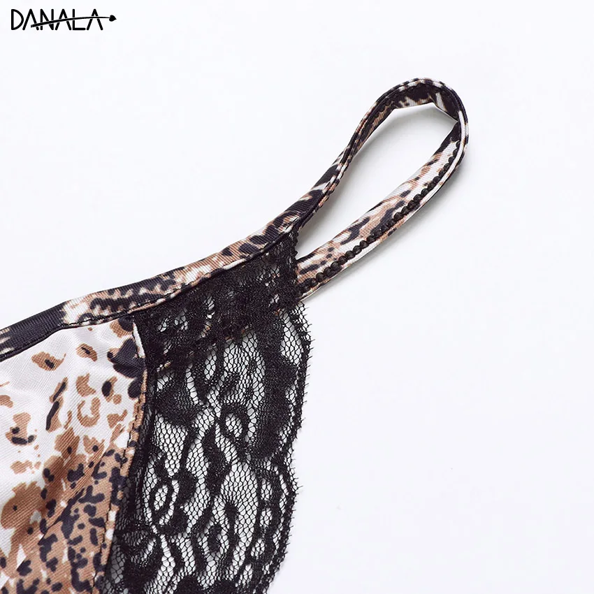 DANALA Женская одежда для сна Летняя Сексуальная кружевная бейка змеиный принт