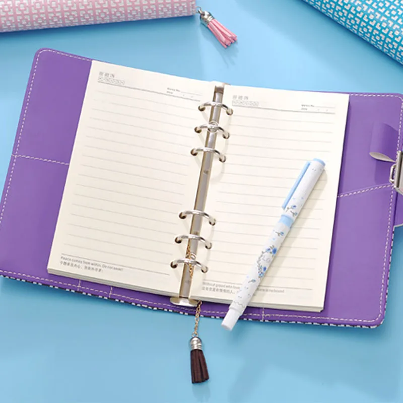 

New Personal Diary notebook with Lock code Spiral Business thick Leather Notepad office school supplies gift