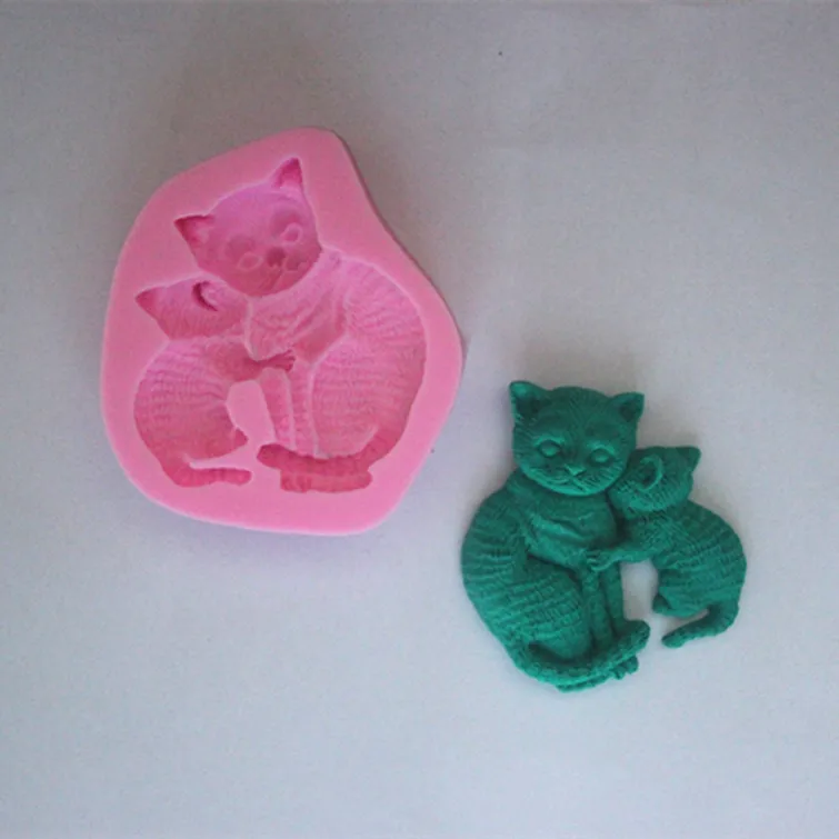 3d формы для помадки в форме кошки и силиконовая форма мыло свечей | Дом сад