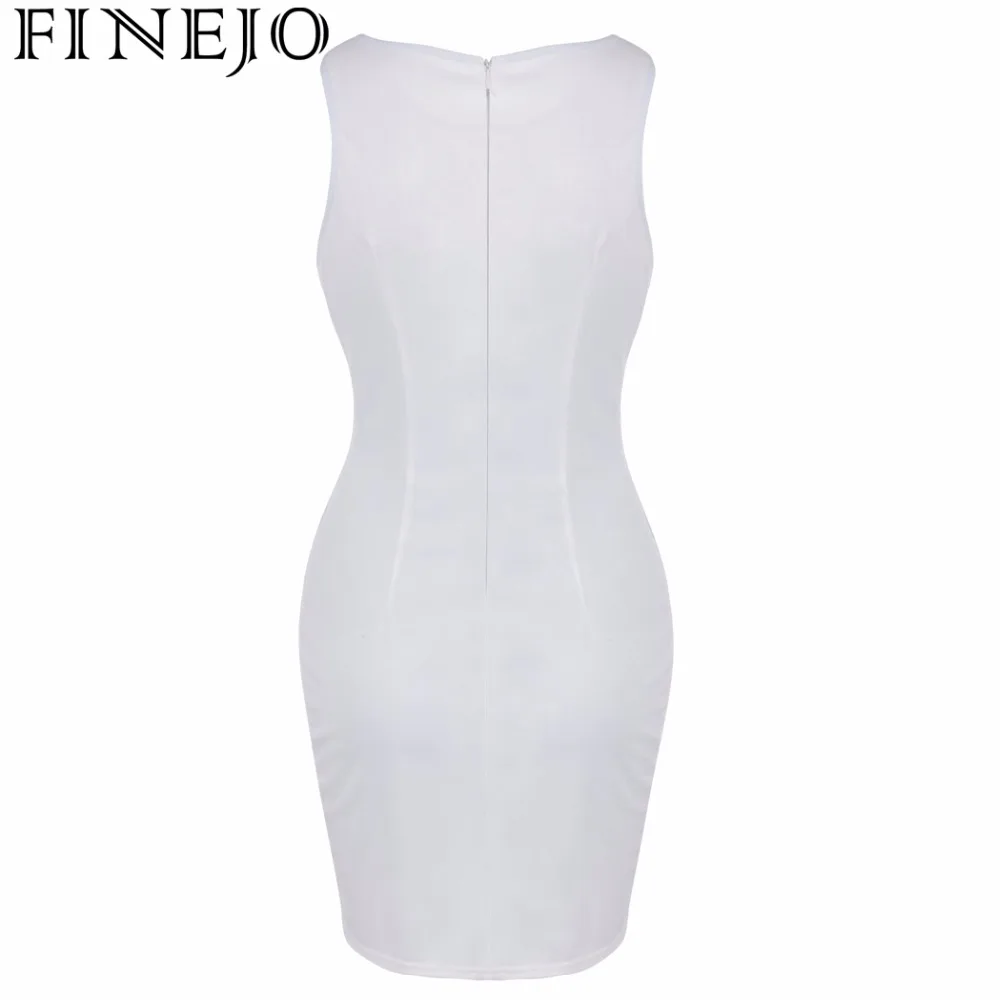 FINEJO In 2015 the new fashion lady Bodycon about women atan settlement o - cuello mini dress | Женская одежда