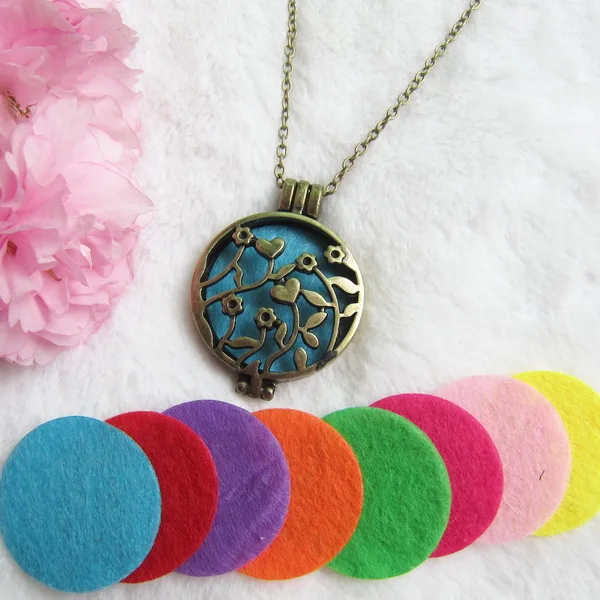 Подвеска-медальон в виде цветов ароматерапия диффузор эфирного масла ожерелье с