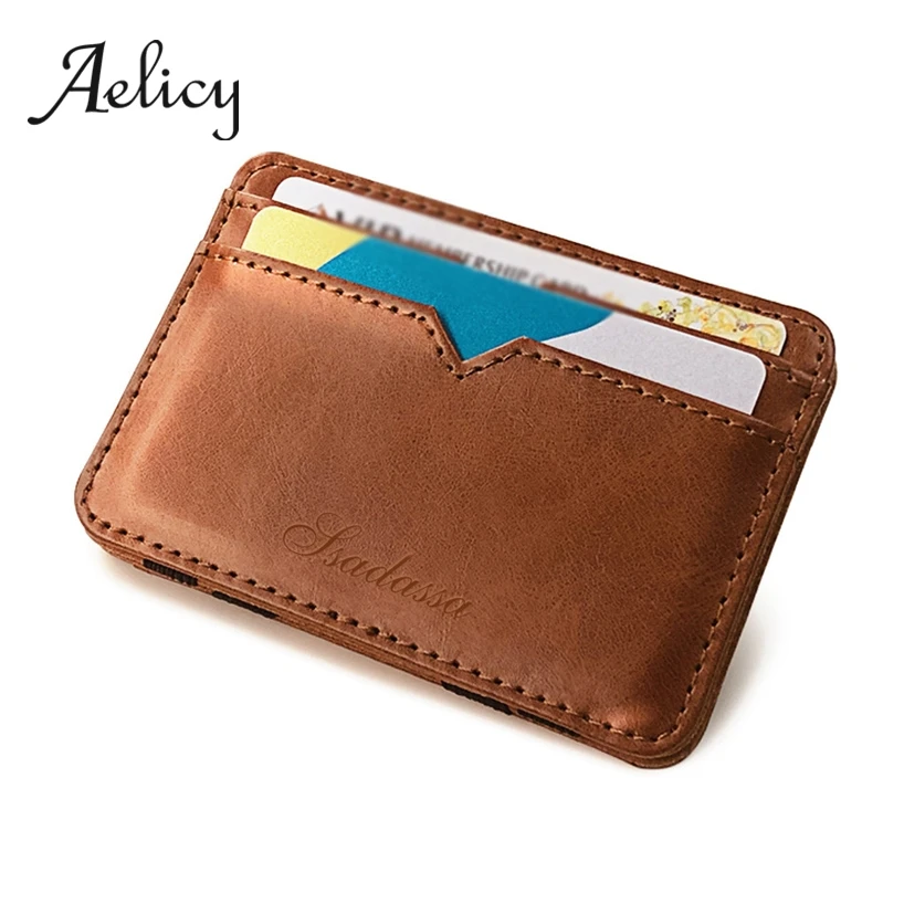 Aelicy Мужская банковская посылка на молнии мини тонкая сумка для монет кредитный