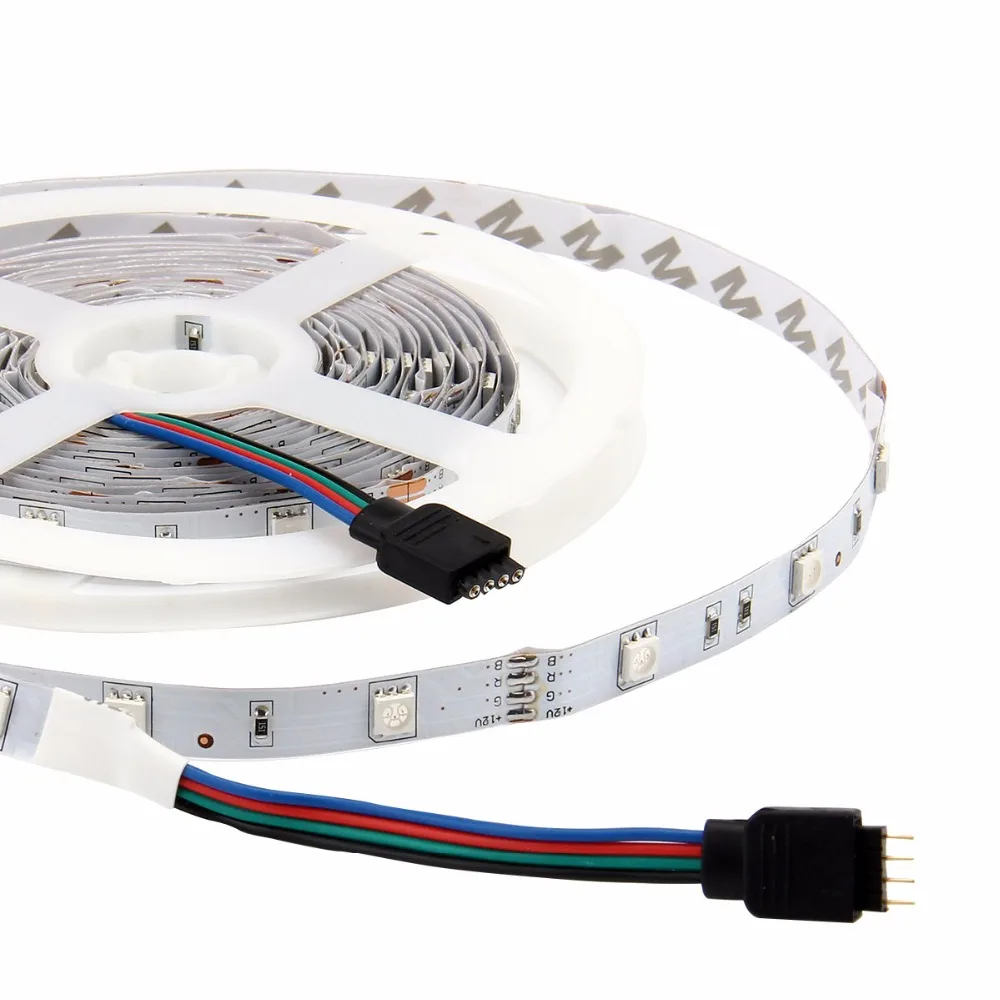 Цветная(RGB) Светодиодные ленты светильник s Фея светильник SMD 5050 5 м 30 светодиодный s/M AC/DC 12V гибкие светодиодные ленты лампы Смарт Браслет для вечерние свадебные туфли, на Рождество, украшение для дома