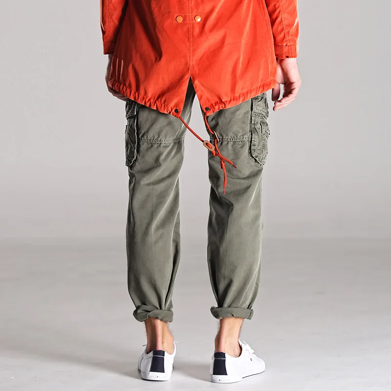 Новый Мода 2017 брюки-карго Мужская хип-хоп высокое качество свободные военные