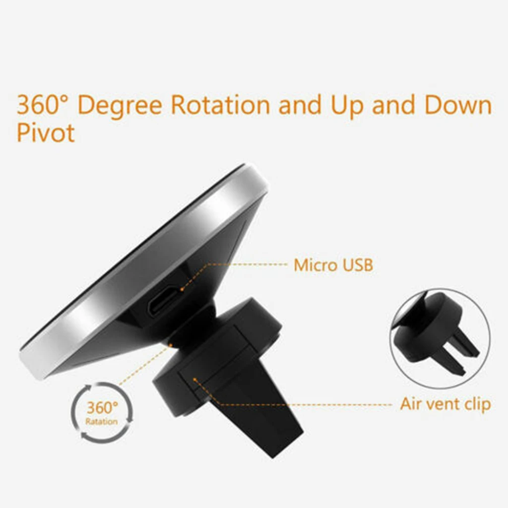 10 Вт магнитное QI Беспроводное Автомобильное зарядное устройство для iPhone Xs/XsMax/Xr/8 plus Магнитный держатель телефона для samsung S9 S8