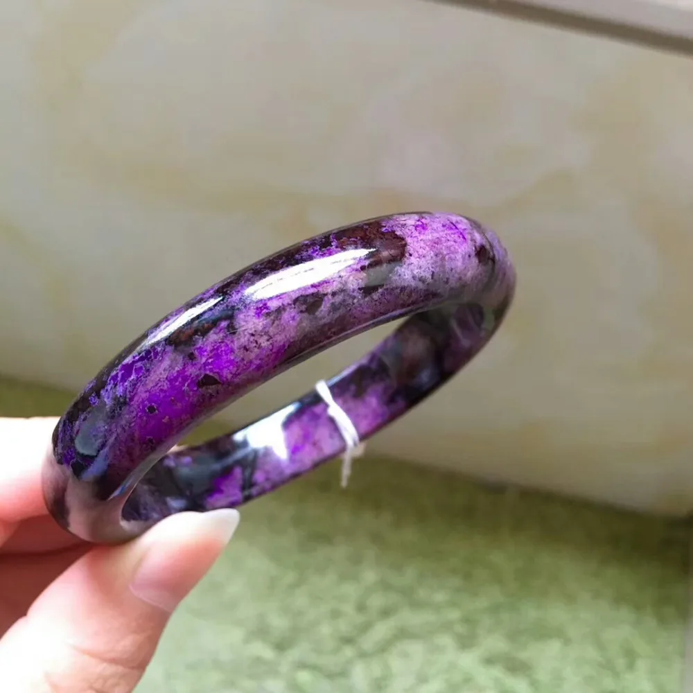 Genuine Natural Sugilite Gemstone Crystal Woman Bangle Inner Diameter 58mm AAAAA 12x8mm Drop Shipping | Украшения и аксессуары