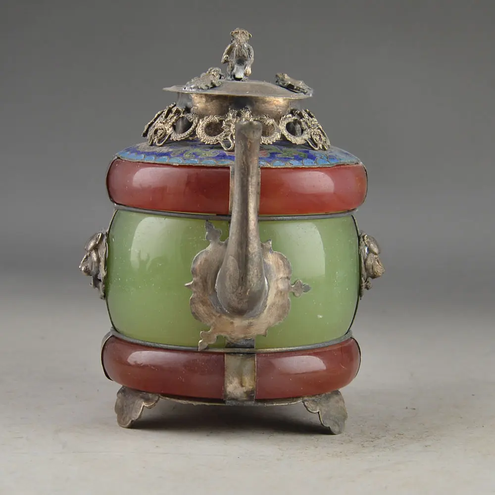 Прекрасный Китайский коллекционный старинный нефрит ручной работы