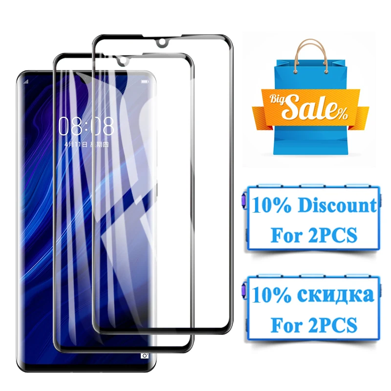3D Защитное стекло для huawei p30 pro lite Защитная пленка экрана huawey p 30 легкая закаленная