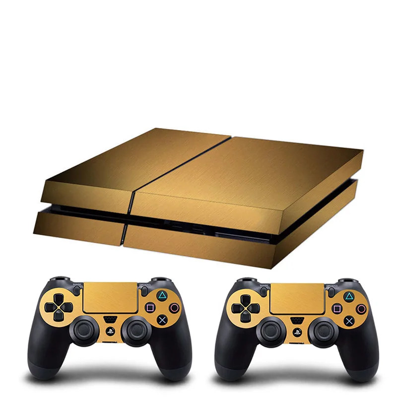 HOMEREALLY Стикеры s Chrome Gold винил PS4 кожи для sony 4 Plsaystation4 контроллер кожа