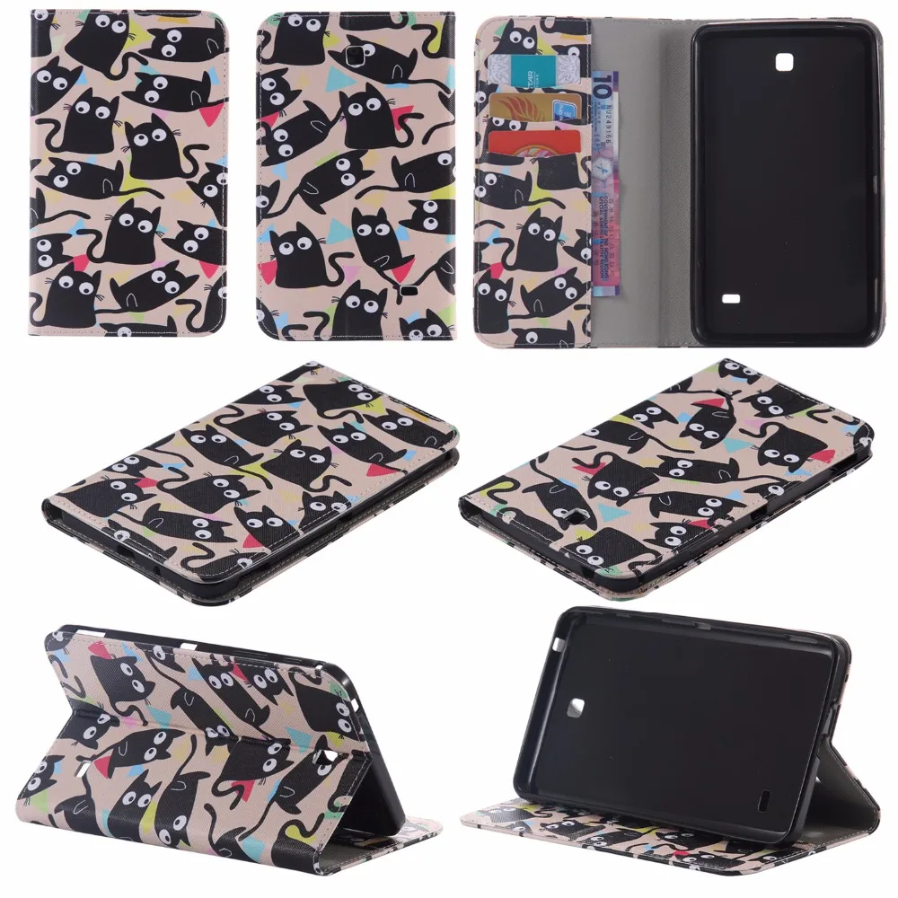 Роскошный чехол книжка из искусственной кожи для планшета с цветком 7 дюймов Samsung