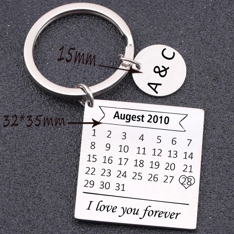 Брелок с гравировкой I Love you forever индивидуальное имя и специальный подарок на