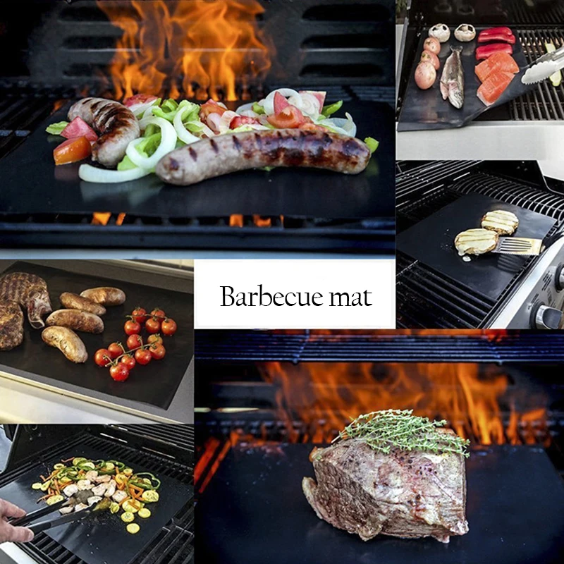 Barbecue Grill Mat PTFE Non-stick BBQ Baking Heat Resistant Roast For Party Travel Outdoor Reusable Cooking Tools |