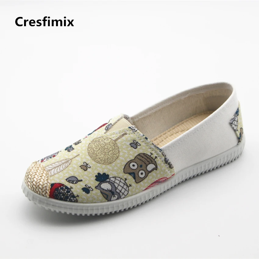 Cresfimix zapatos de mujer Женская модная обувь на плоской подошве с рисунком повседневная