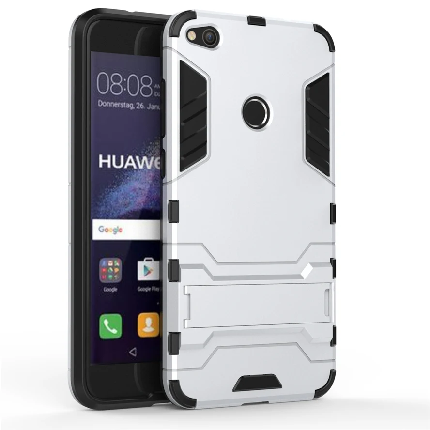 Чехол P8 Lite 2017 Huawei Cover Fundas Slim Robot Armor Rubber Phone Honor 8 / P9 Capa on.