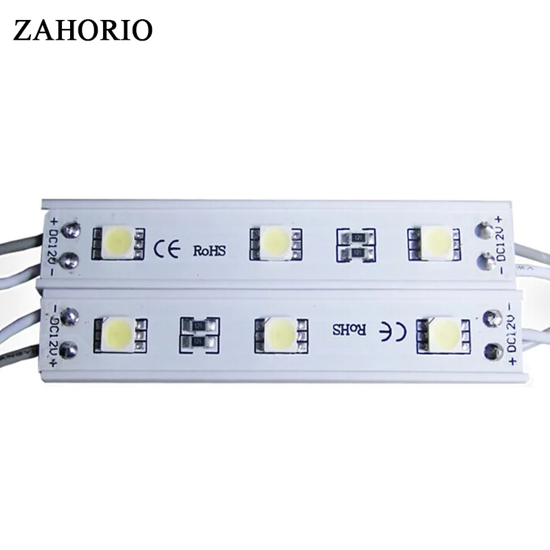 20 штук 5050 SMD 3 светодиодный модули Водонепроницаемый IP65 DC 12 В светло-зеленый