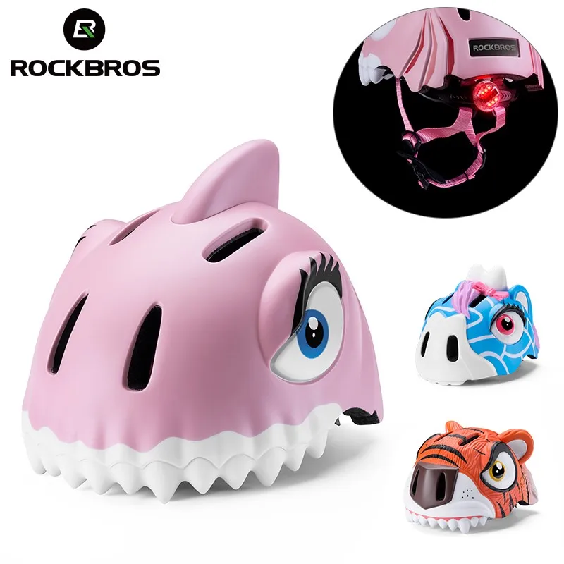 ROCKBROS детский шлем с изображением животных из мультфильма велосипедный