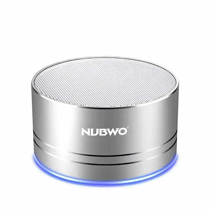 NUBWO портативный Bluetooth динамик с микрофоном/динамик телефона, AUX линии, карты памяти воспроизведения смартфонов для Apple/Android телефона - Цвет: Silver