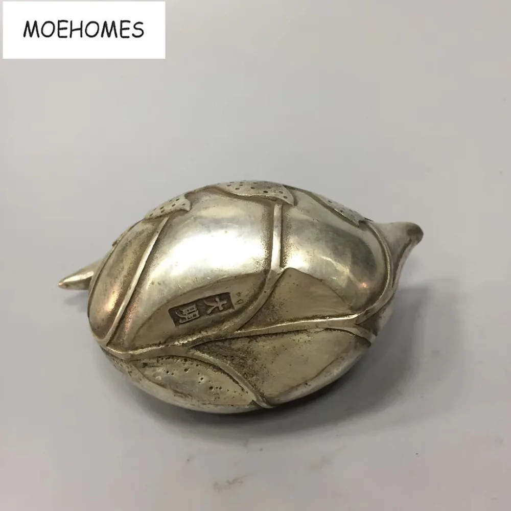 Moehouses Китай Коллекционная домашняя декорация Старый тибетский серебряный резной