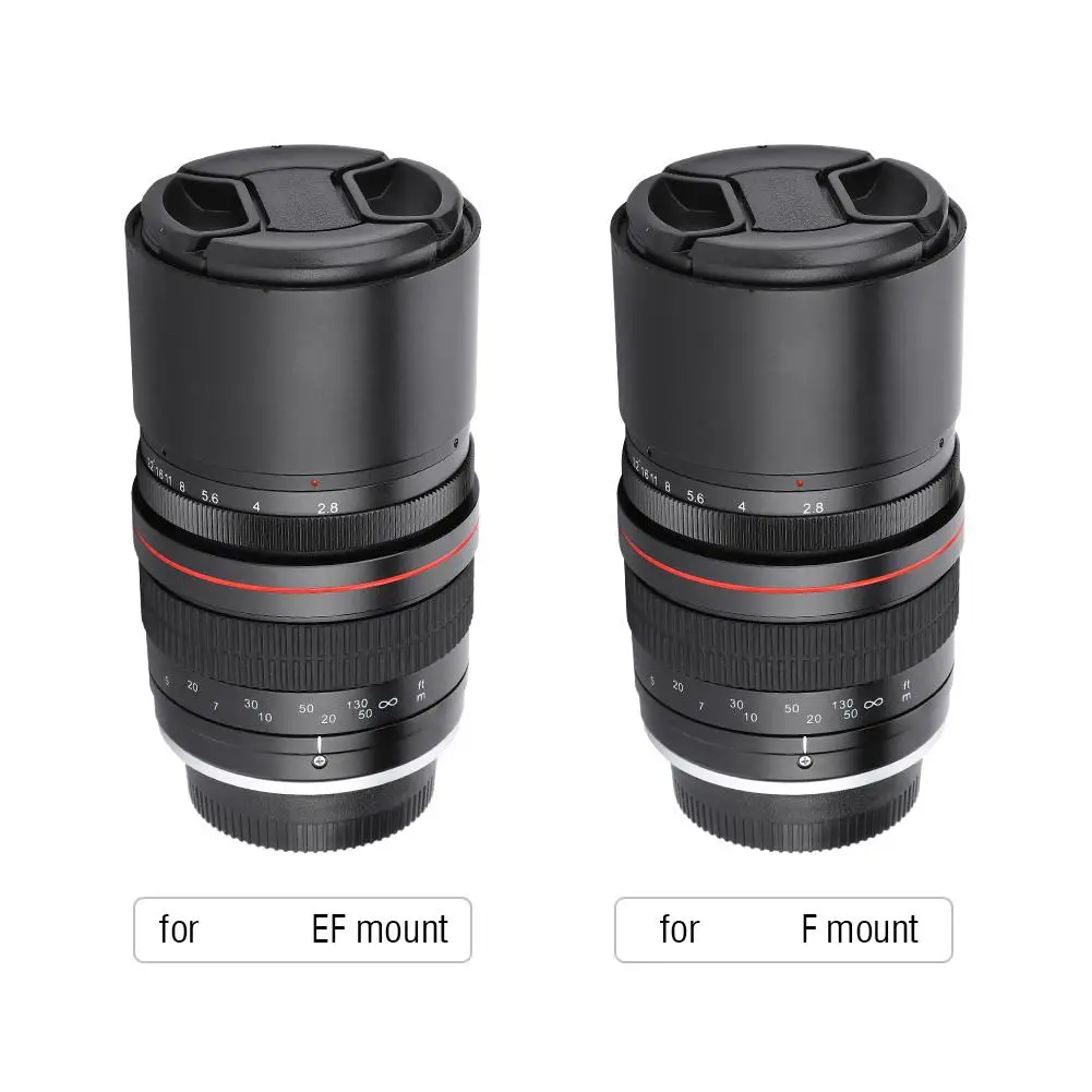 135 мм F2.8 DSLR Полнокадровый телеобъектив с большой апертурой ручной фиксированной фокусировкой крепление для камеры Canon EF, Nikon F