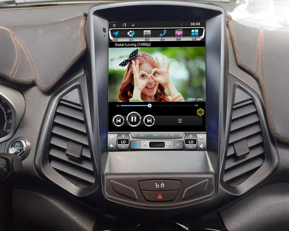 Восьмиядерный Android 9,7 дюймов вертикальный экран Tesla Автомобильный мультимедийный gps Радио стерео аудио 4G для FORD EcoSport 2013
